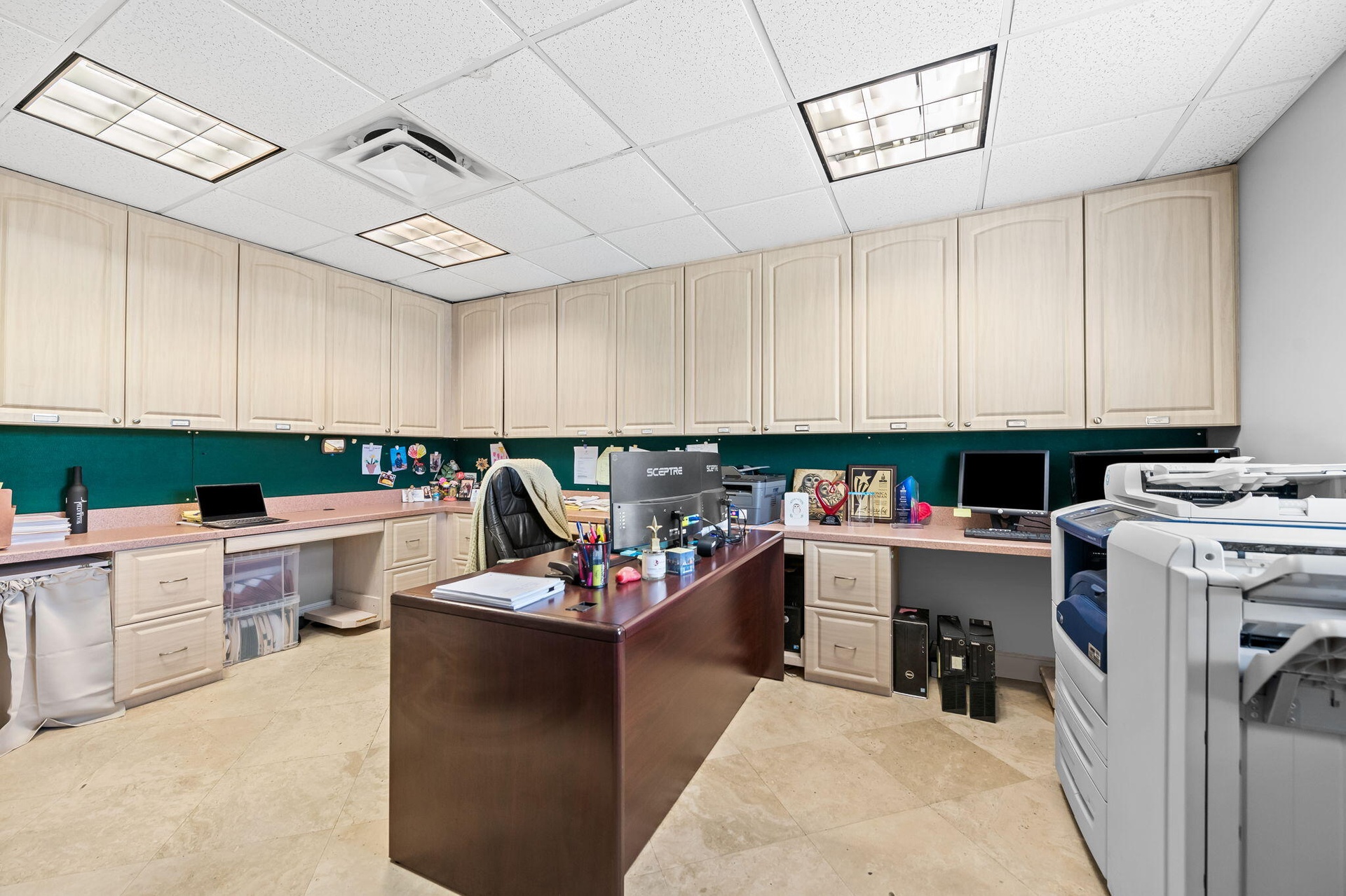 Secretary office with fax and file room