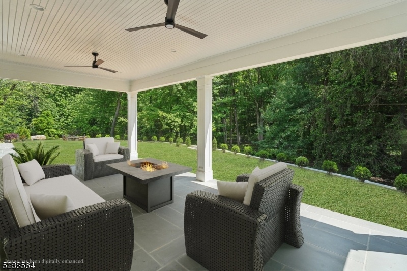 Staged porch