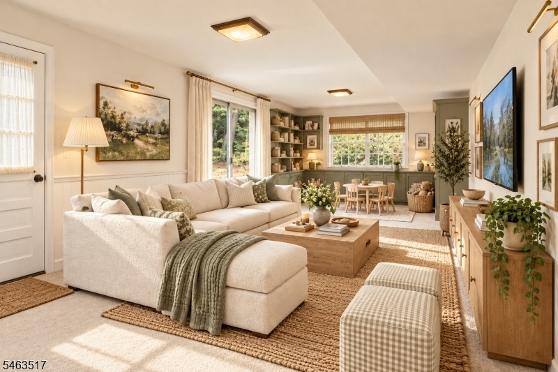 Family Room virtually staged