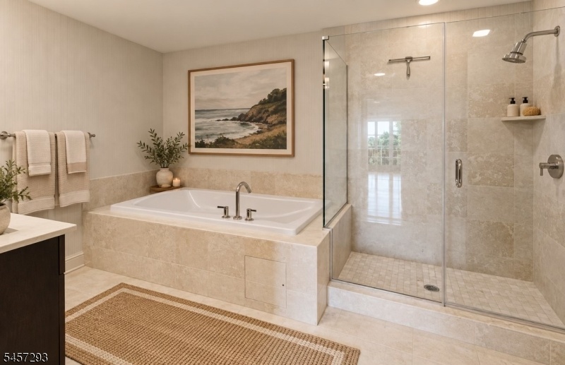 Virtually Staged Primary Bath