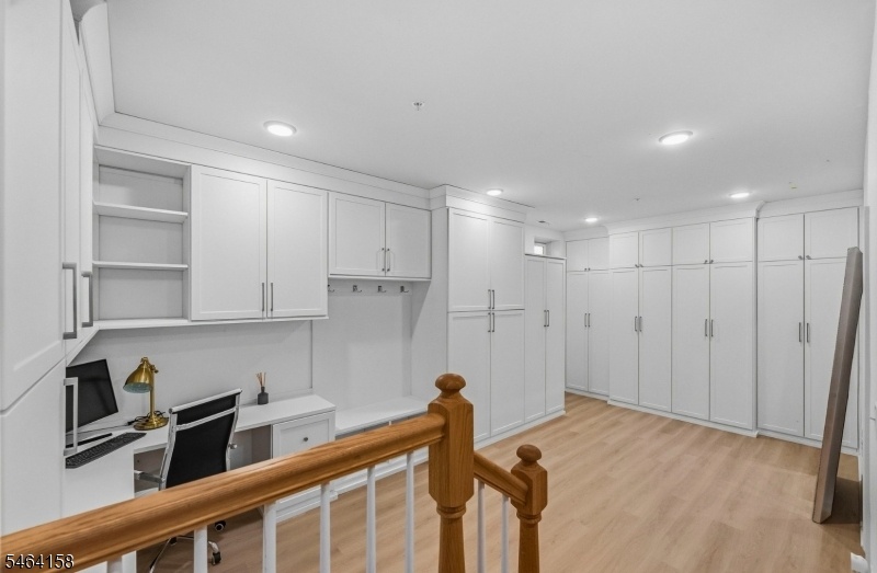 downstairs
