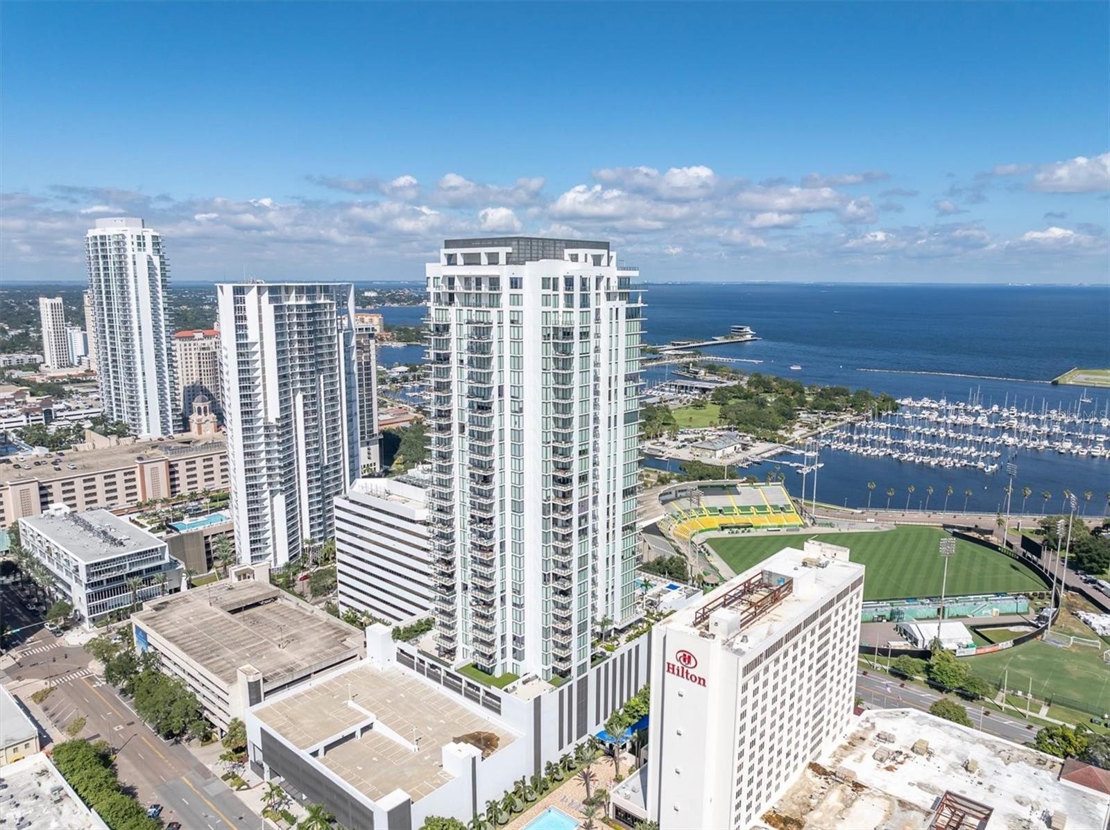 Nearby Tampa Bay waterfront parks and marina.