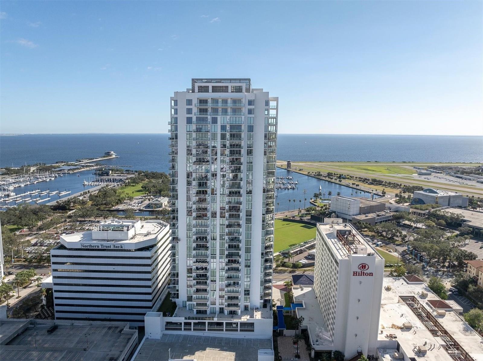 Prime location near waterfront parks and dining.