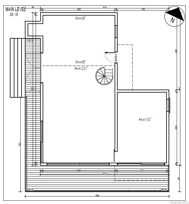 Main level floor plan.