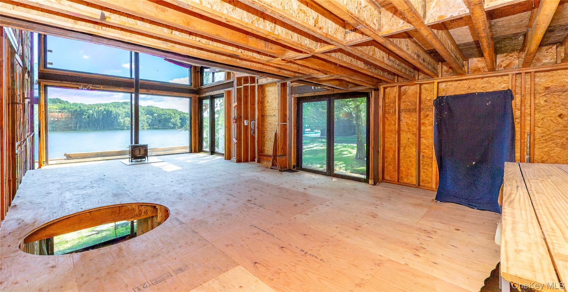 The design, an open-concept living, dining and kitchen.