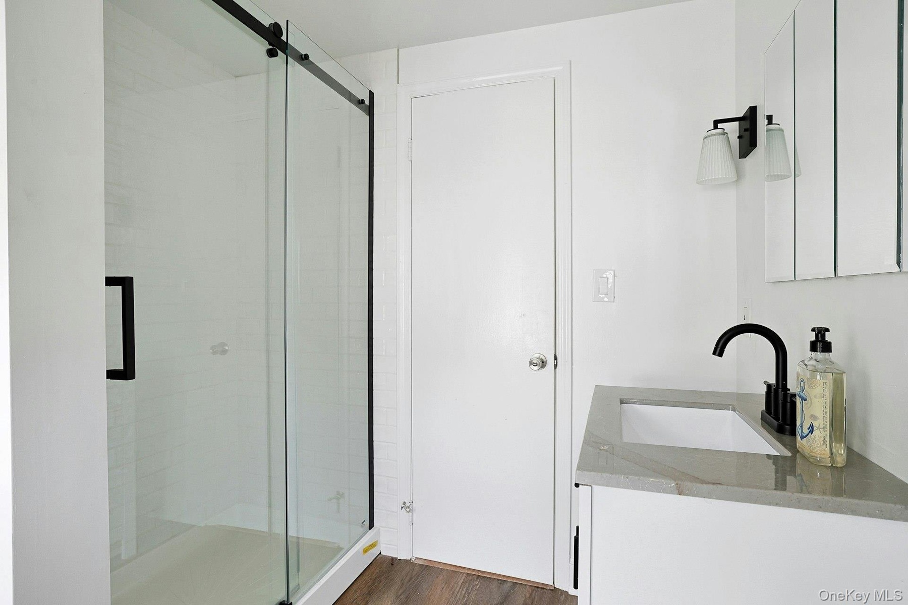 tiled shower