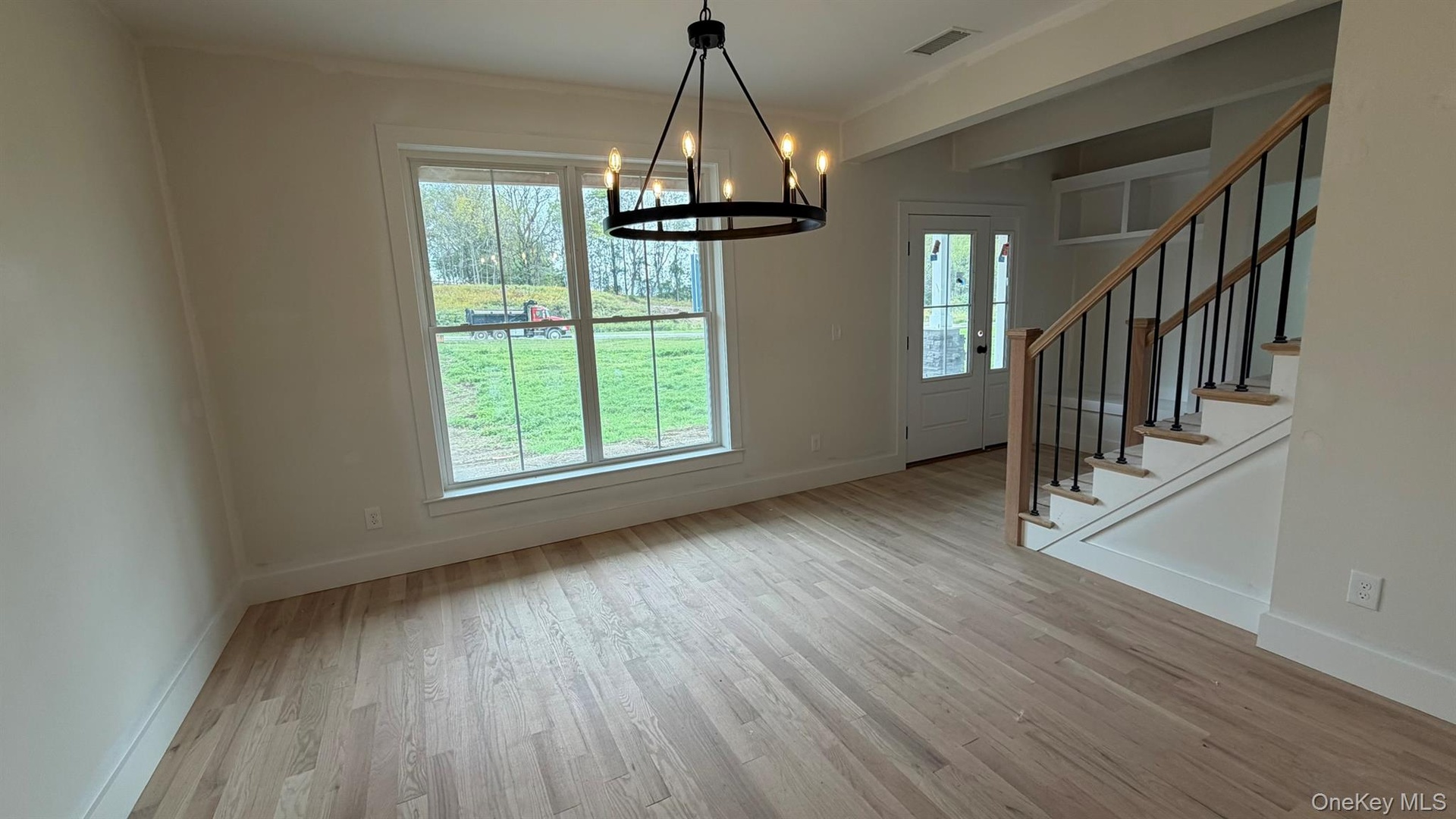 Dining area construction progress photo.