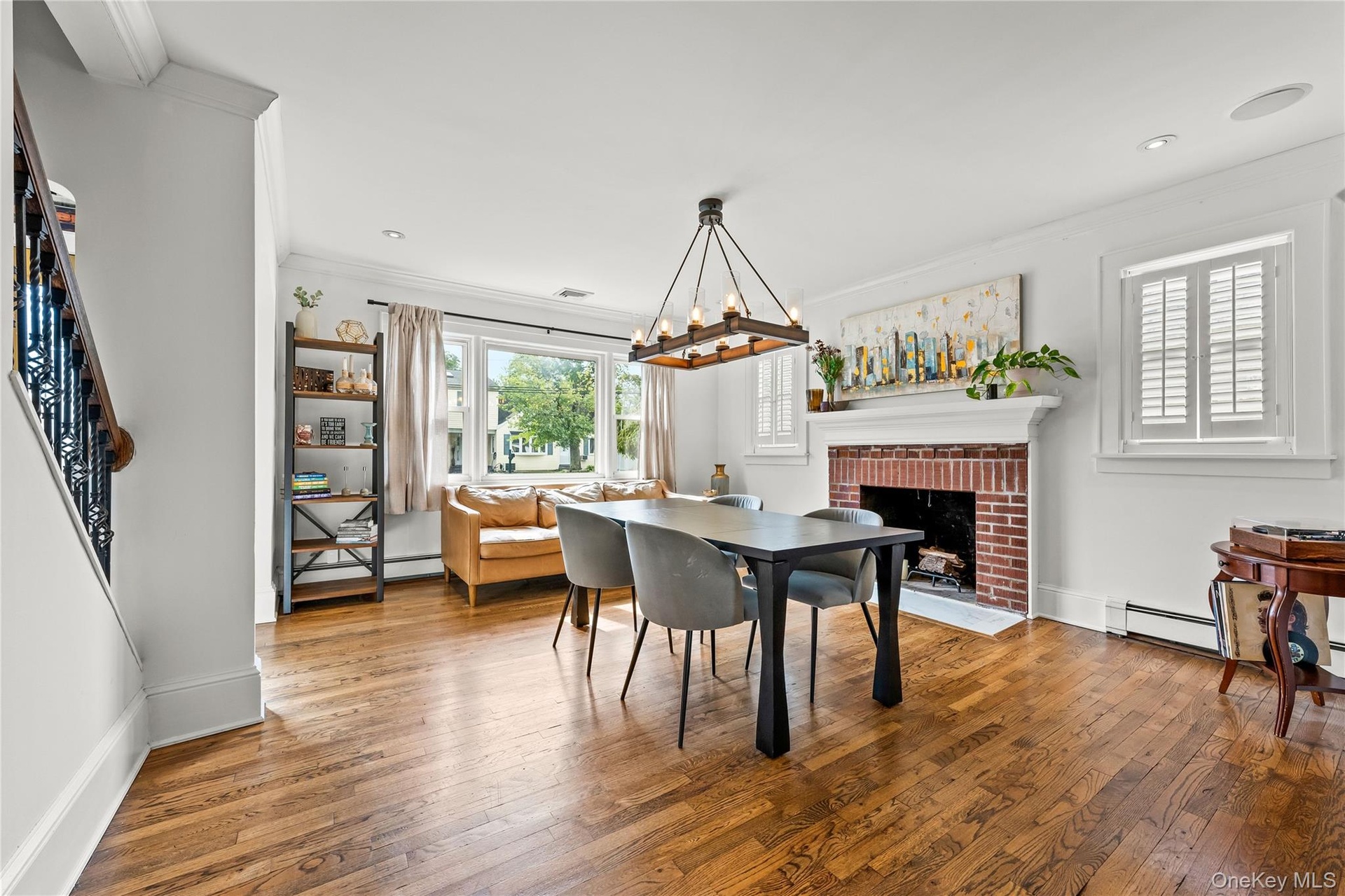 Wood-finish flooring throughout