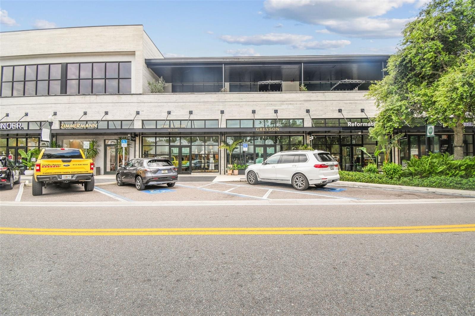 Some of the many high-end shopping establishments.
