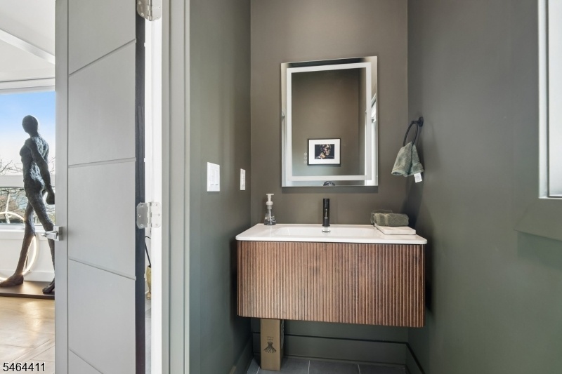 Main level powder room