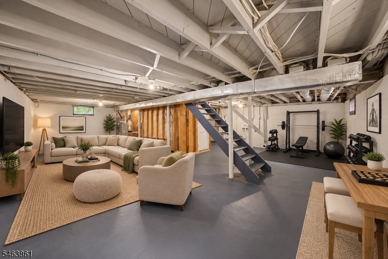 Basement Virtually staged
