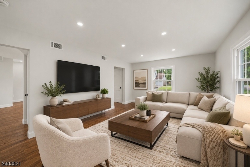 Living room virtual staged