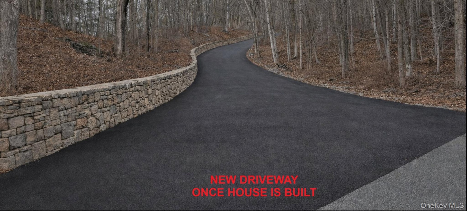 New driveway after house is built