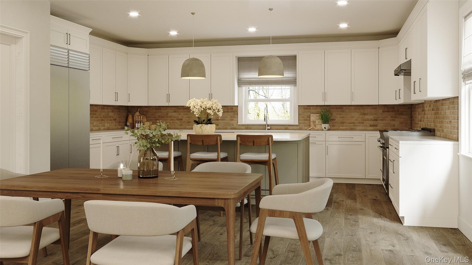 Virtually staged kitchen