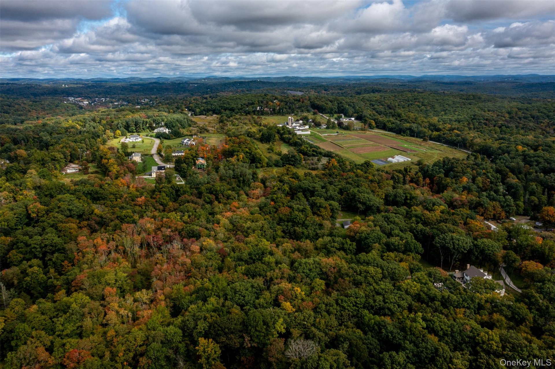Aerial of Hilltop Hanover Farm at the other end of the Croton Heights neighborhood.