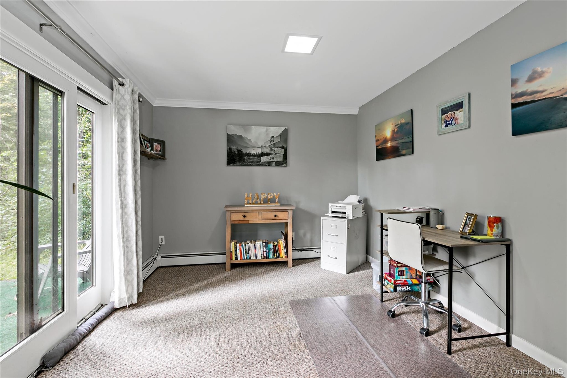 Office area of the family room.