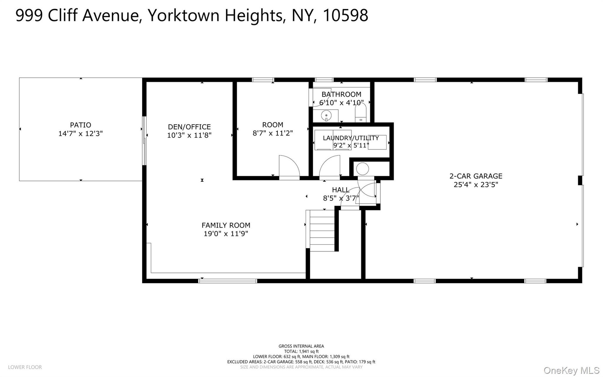 Lower level Floor Plan.
