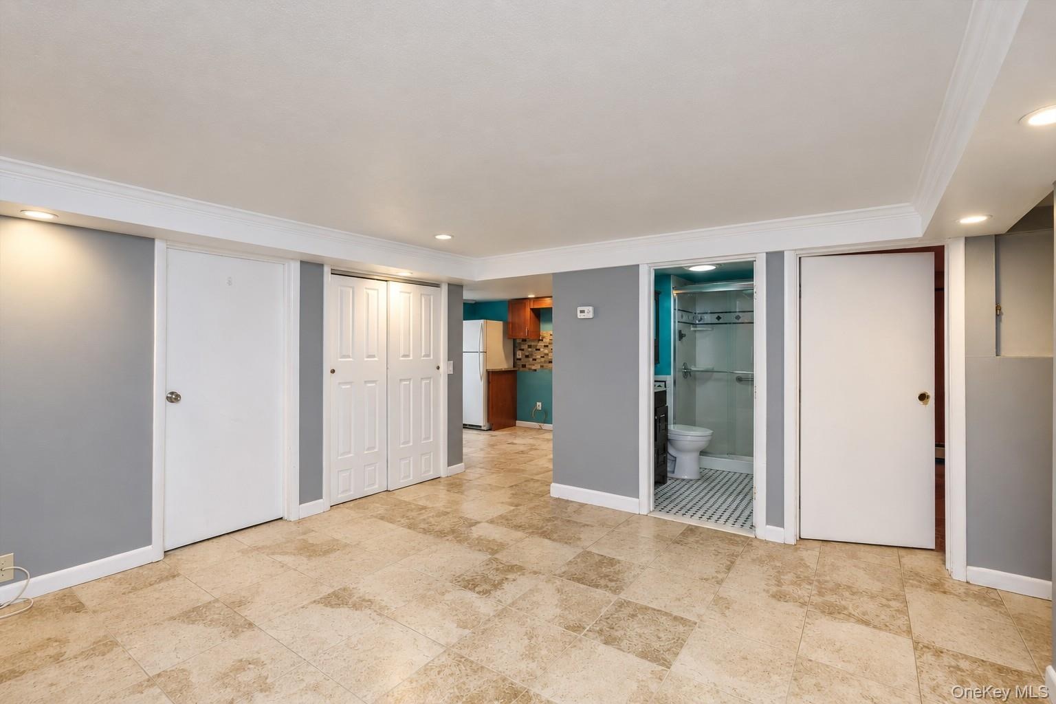 Full finished basement with egress window and two rooms and bathroom - walk-out access