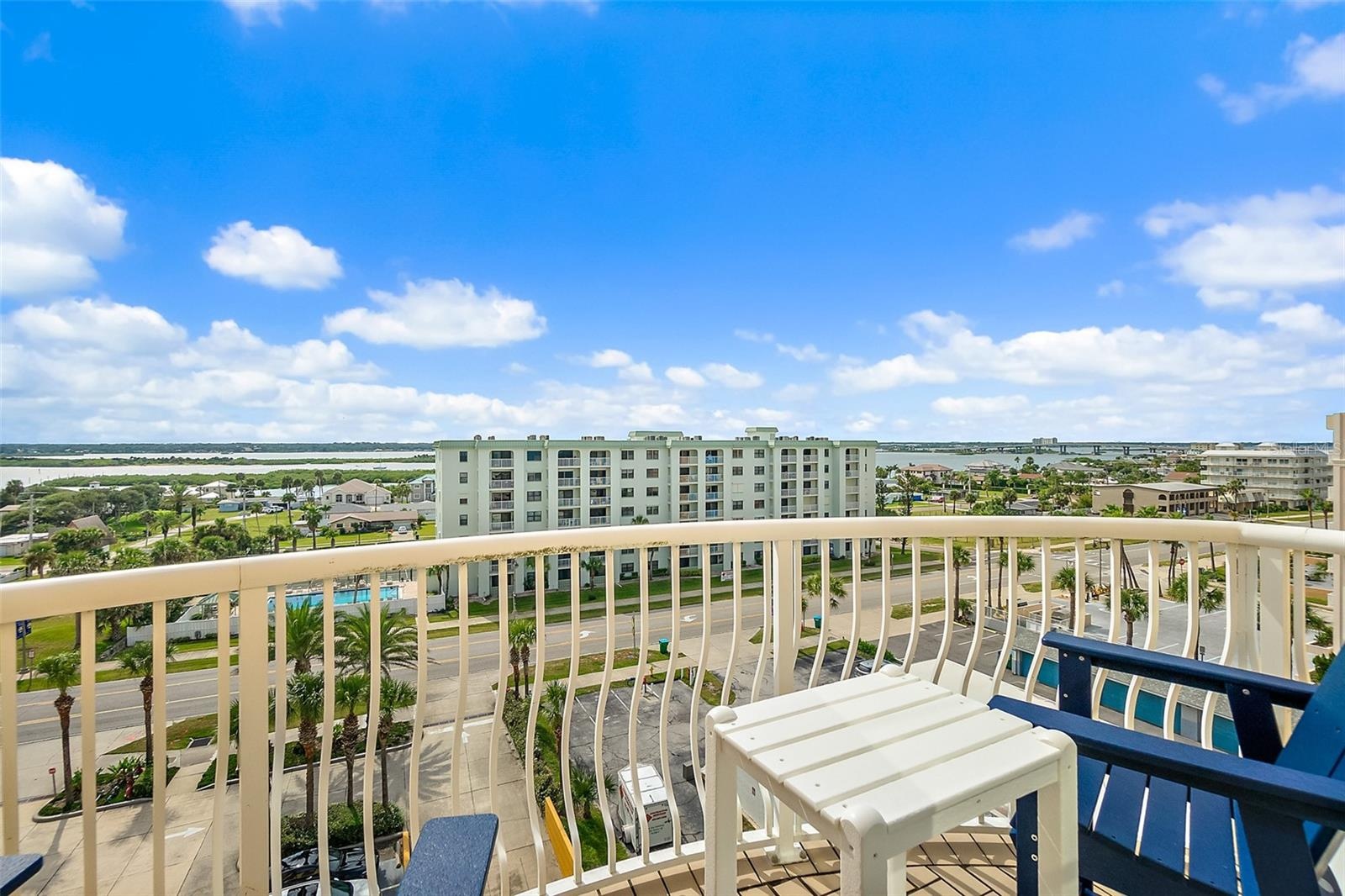 Riverfront balcony