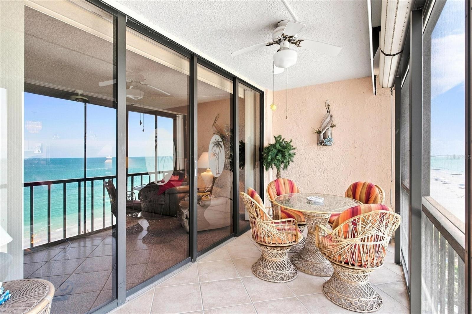 PATIO OVERLOOKING GULF FROM LR & BEDROOM