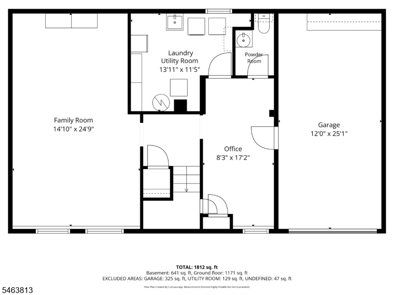 Lower level floor plan