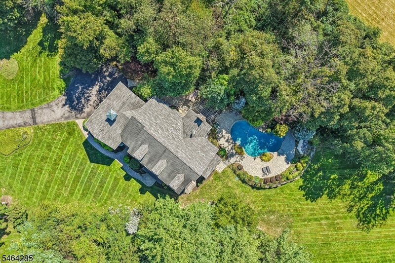 Aerial view with pool