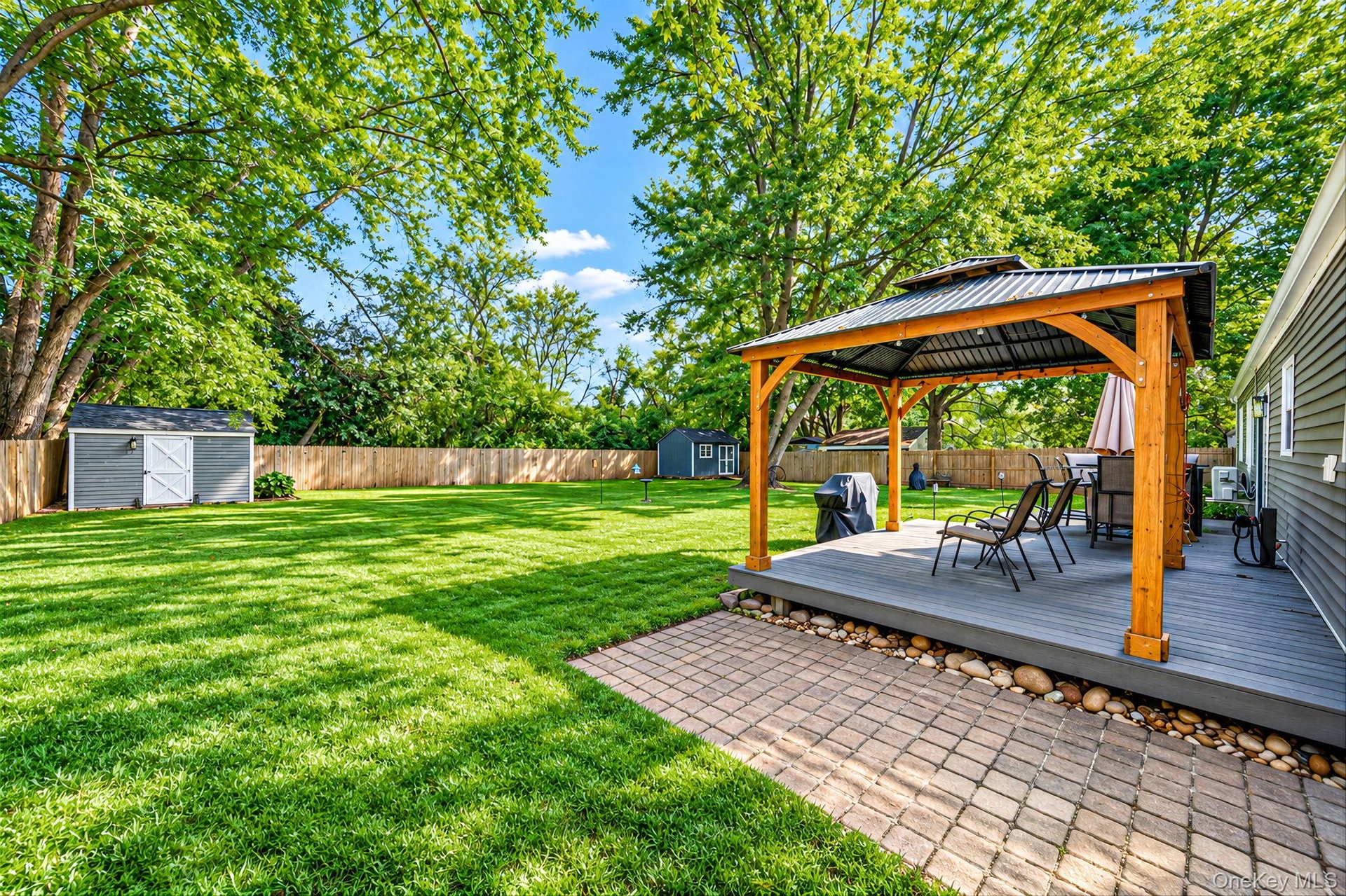 Rear garden with deck & Gazebo