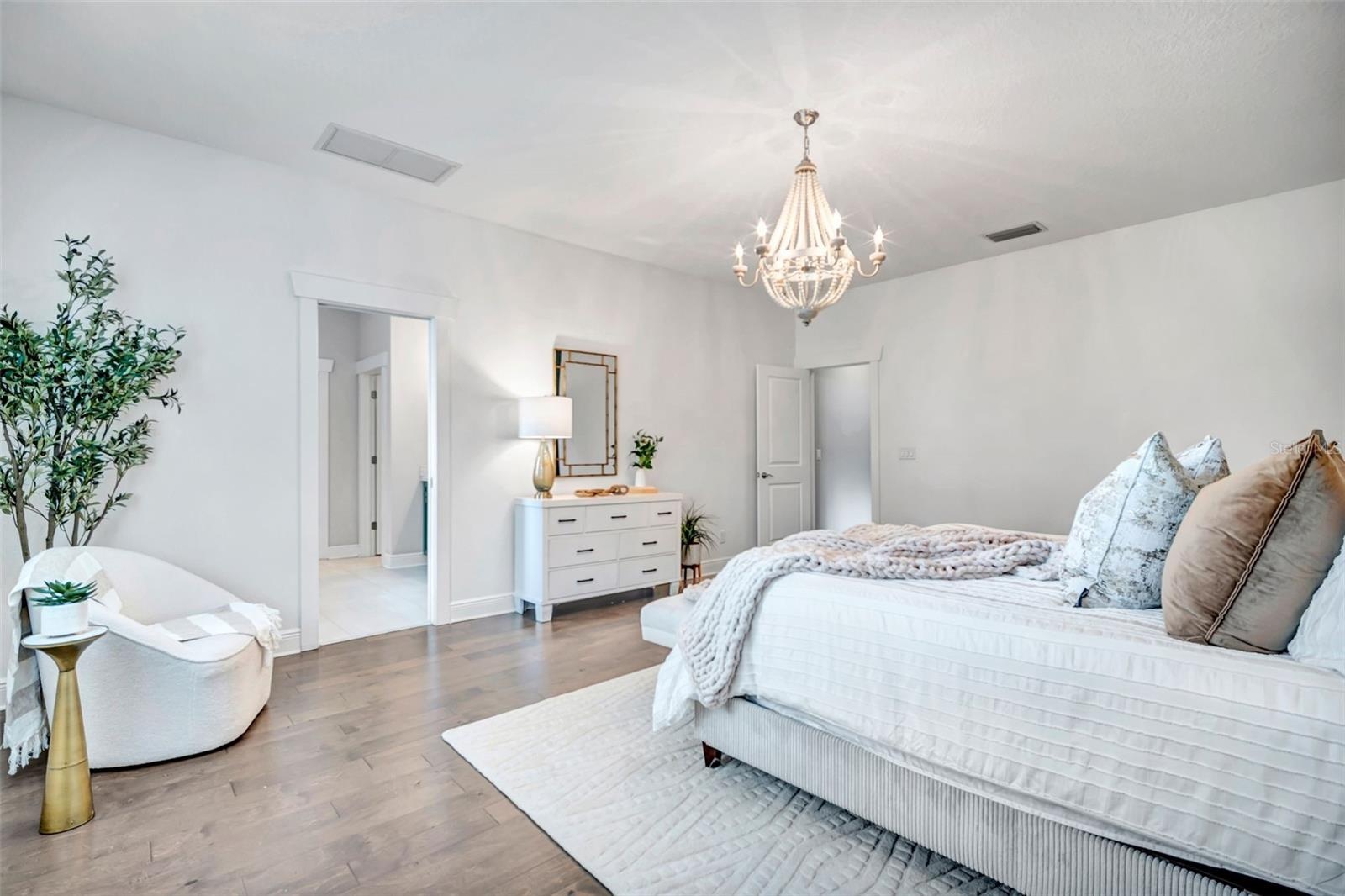 Primary Bedroom Staged