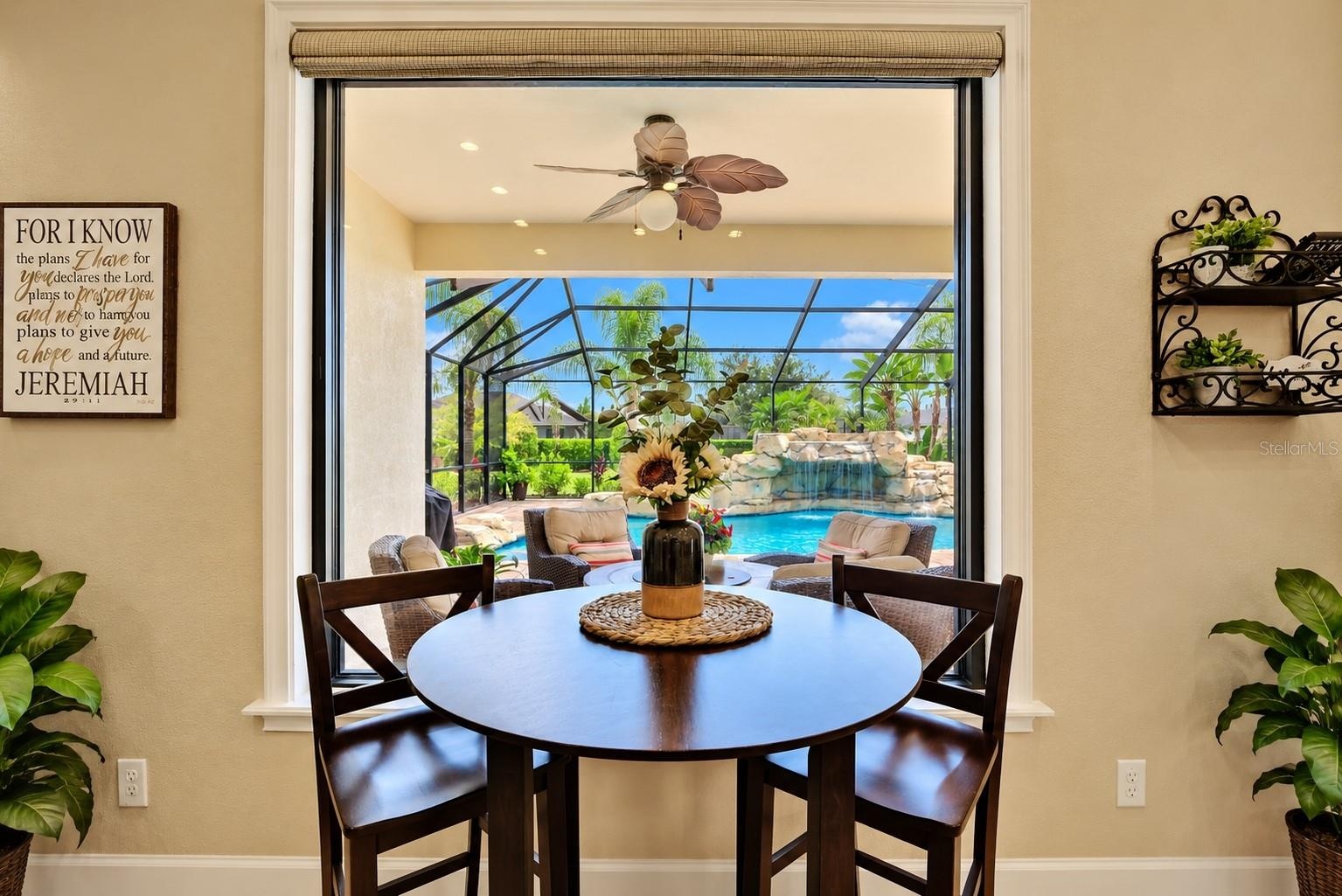 Cafe View of Resort Style Pool