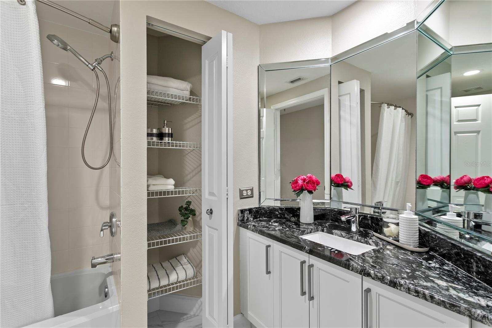 Guest Bath with Linen Closet