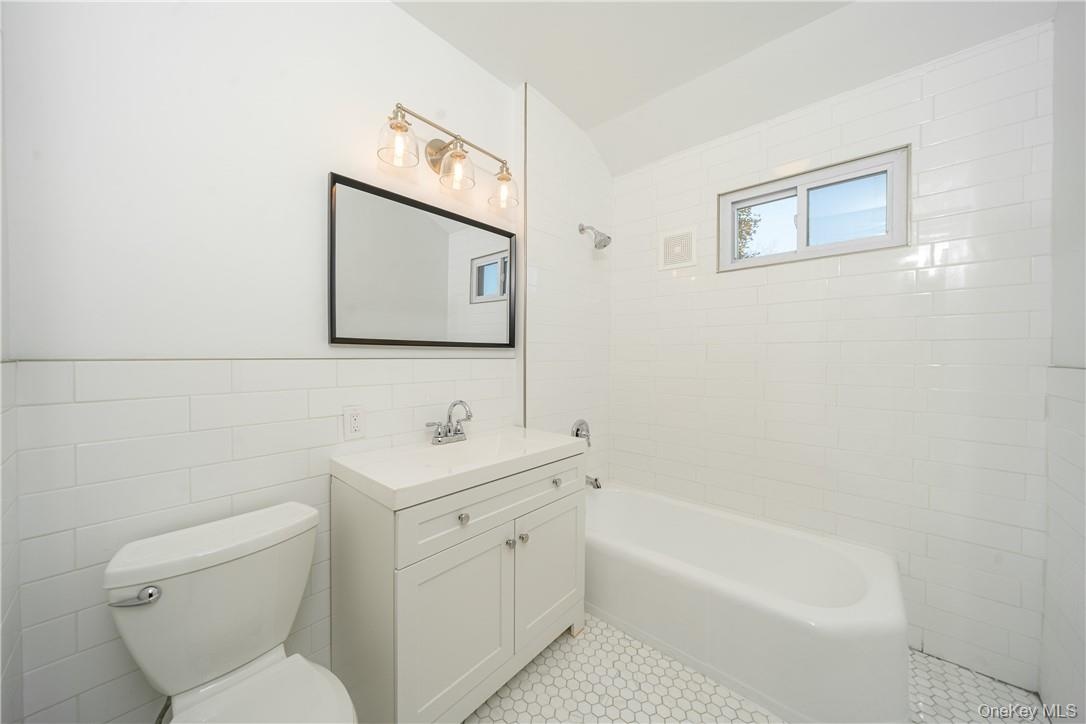Fully renovated second floor hall bathroom (2020)
