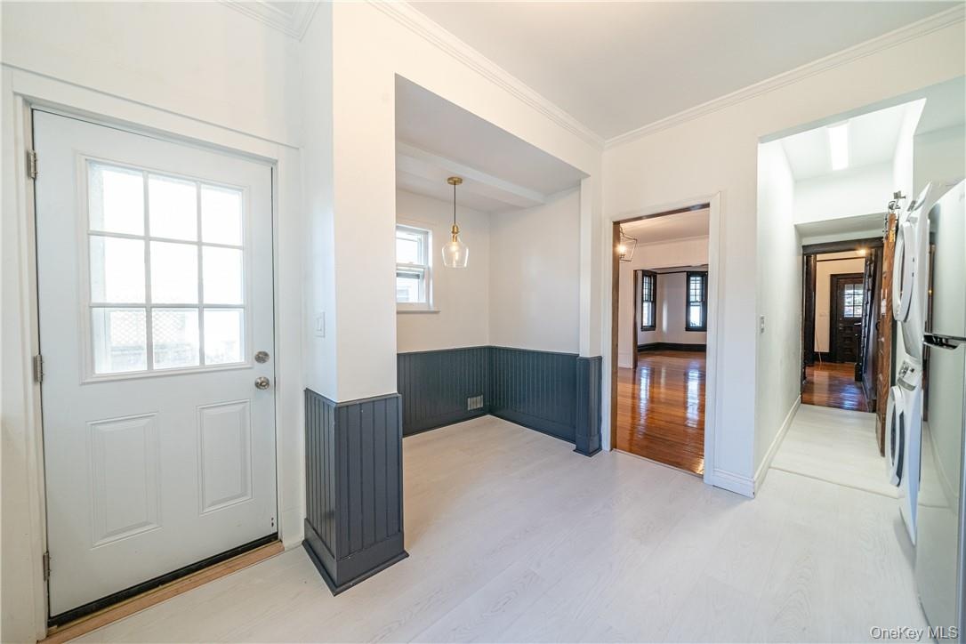 Eat In Kitchen with Breakfast nook and easy access to the first floor Washer/Dryer, powder room and backyard deck access.