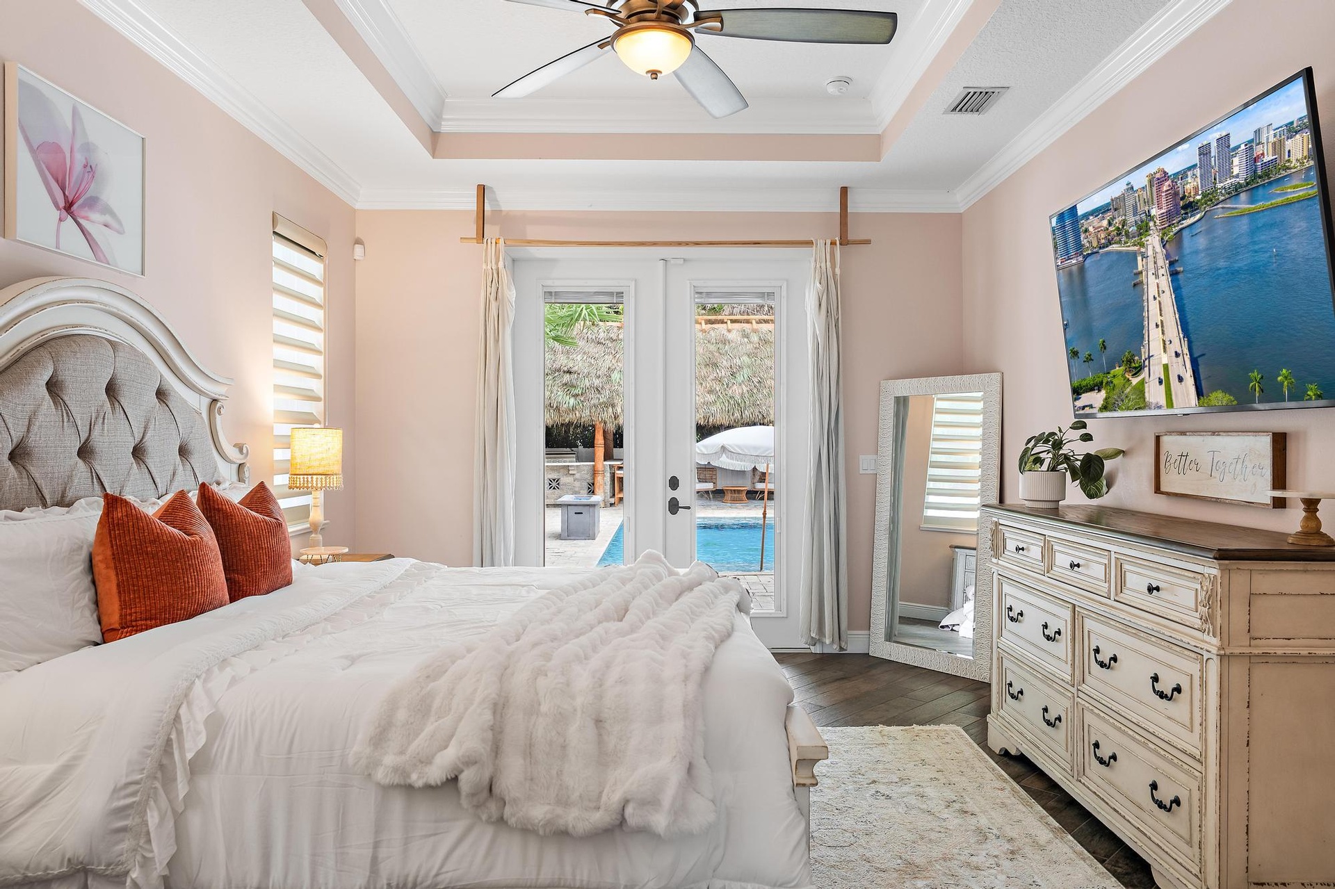 Raise the blinds in the morning and enjoy a front row view of the amazing outdoor space!