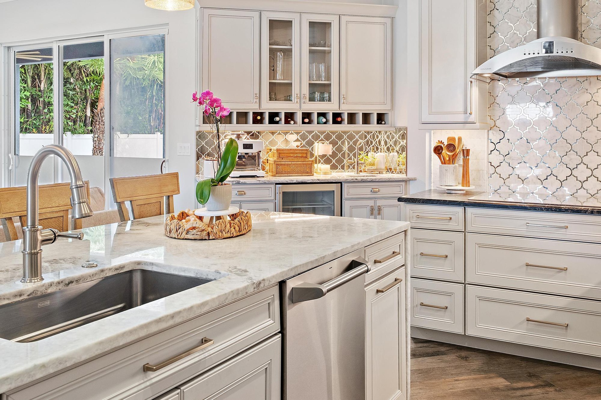 Enjoy a Vented Hood + Reverse Osmosis Water Filtration at the Touch Start Kitchen Sink!