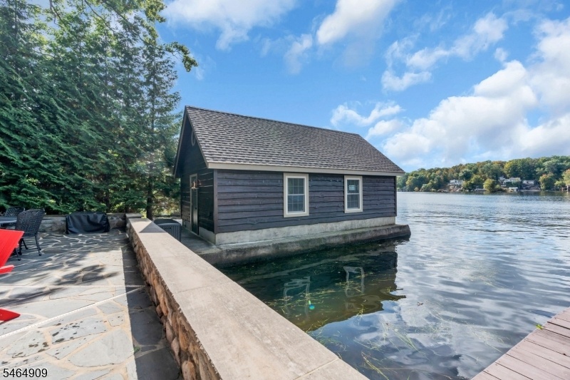 Boat house and swim area