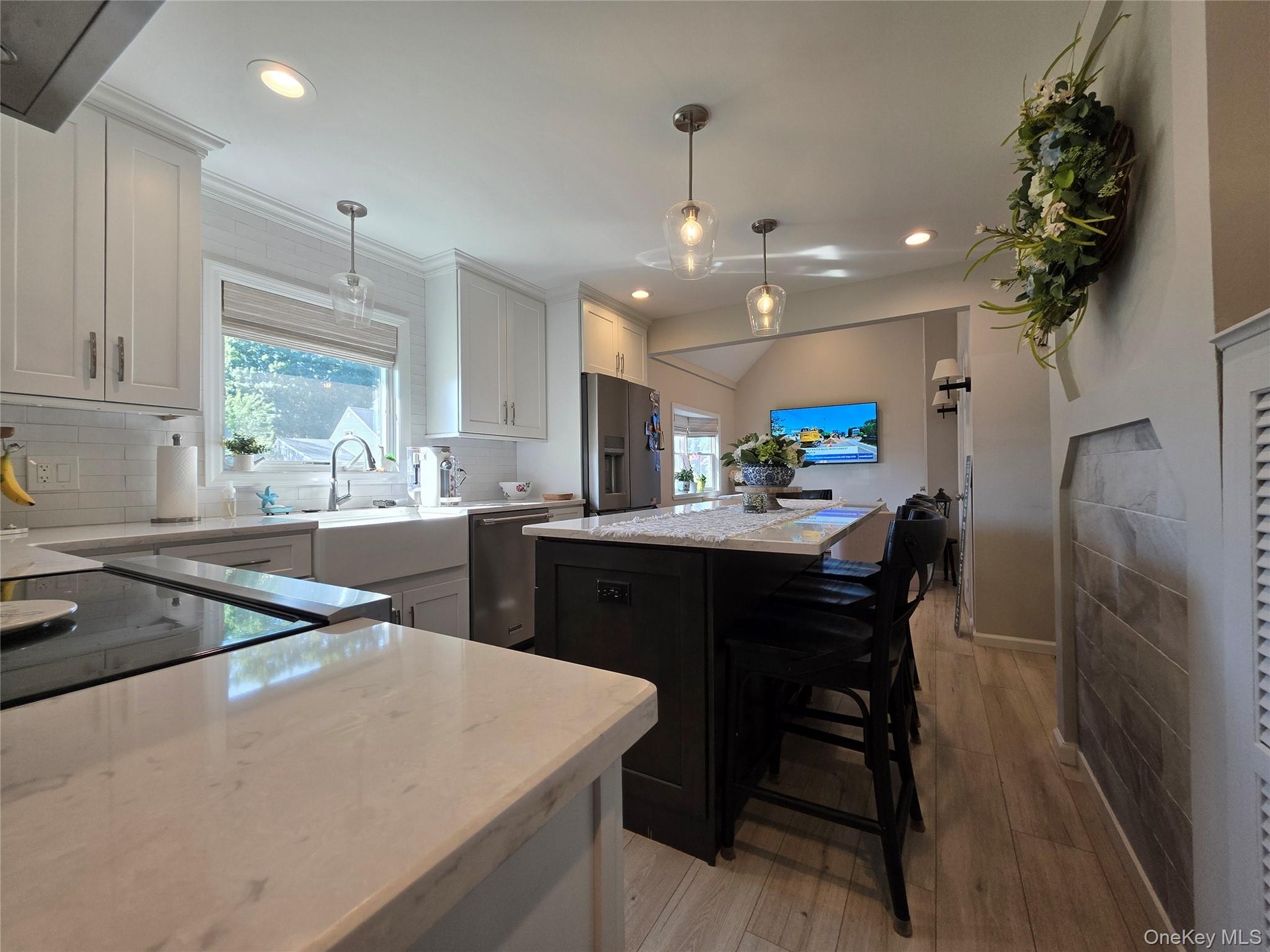 NEW Stunning Custom Kitchen completely renovated in 2024 - Wood  Cabinets, Farmhouse sink & pot filler