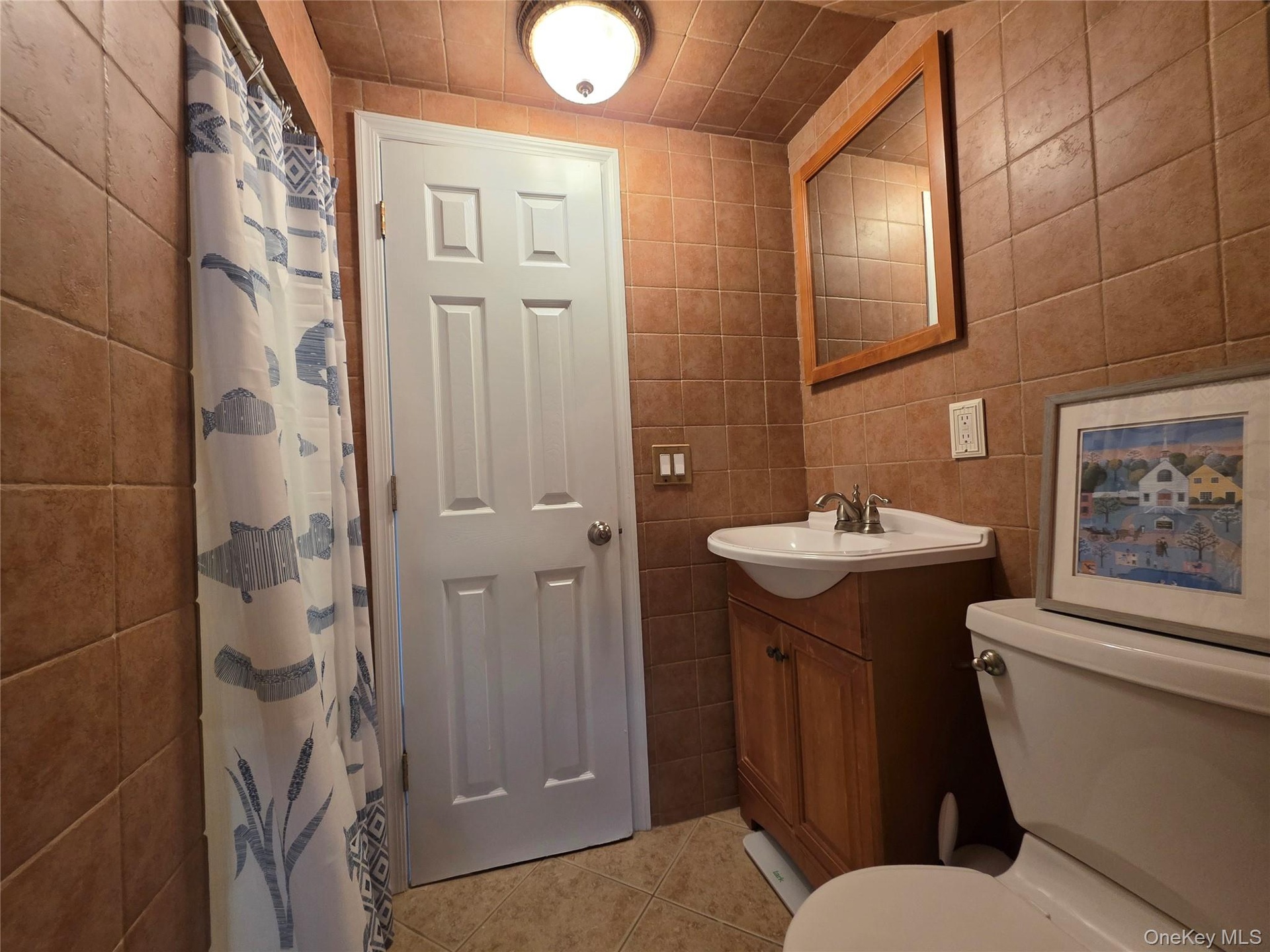 Second Floor Full Bath - Fully tiled with shower stall with a convenient linen closet in hallway