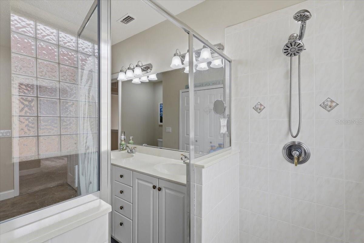 Large walk in shower