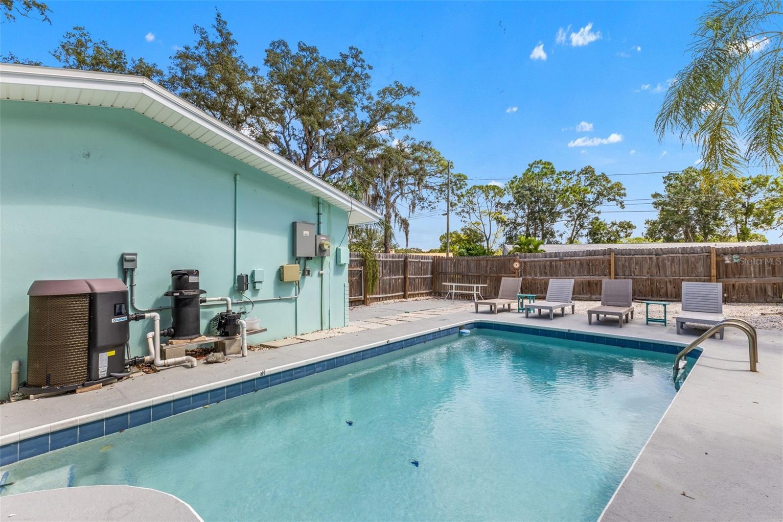 Heated pool with a new pool pump and heater added in 2025—ready for year-round Florida living.