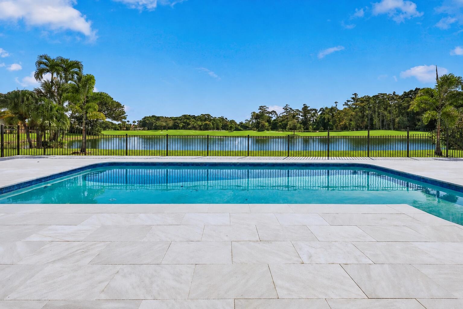 Lovely pool area with desireable North South exposure!