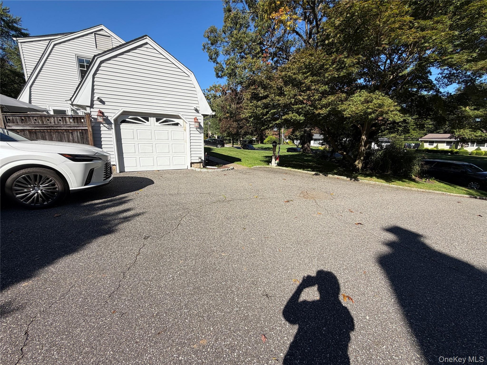 garage and front yard, quite private from the road