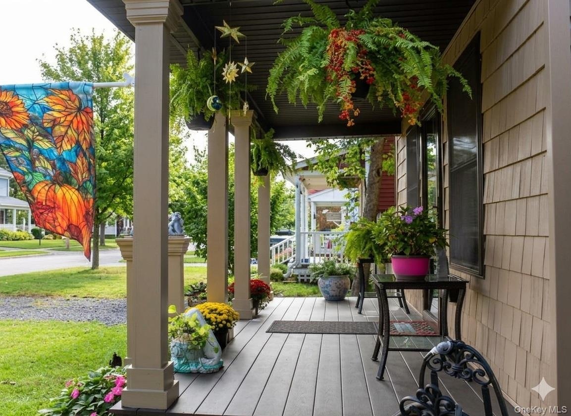 Right side of the porch