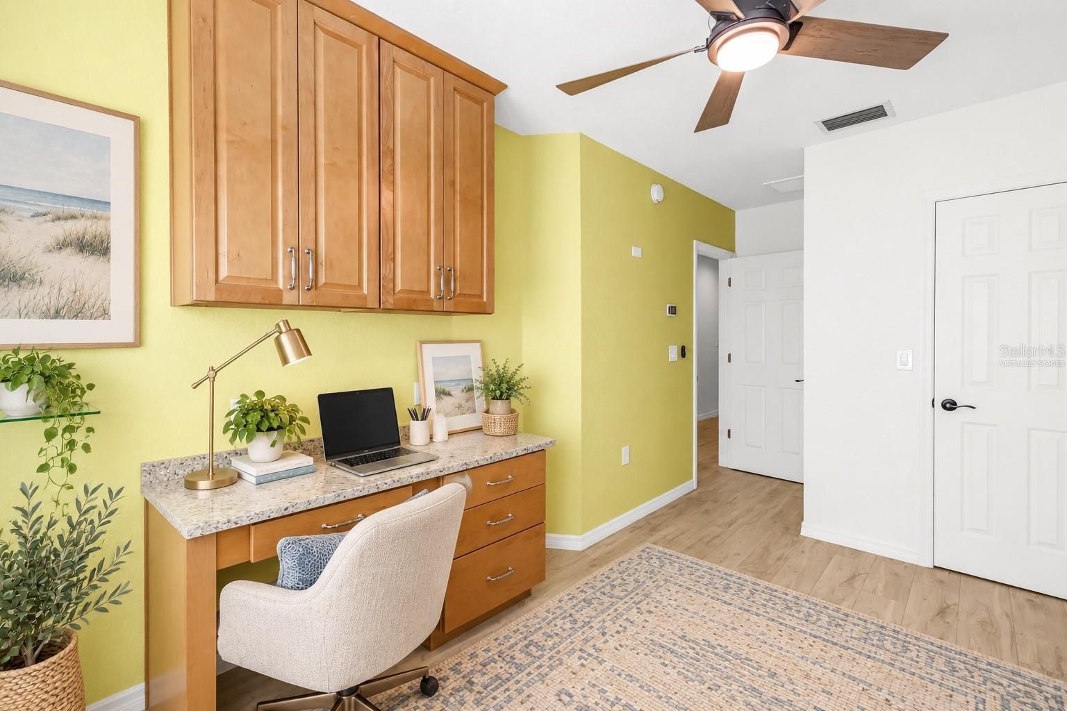 Virtually Staged: Bedroom 2 - Home Office with dual desks