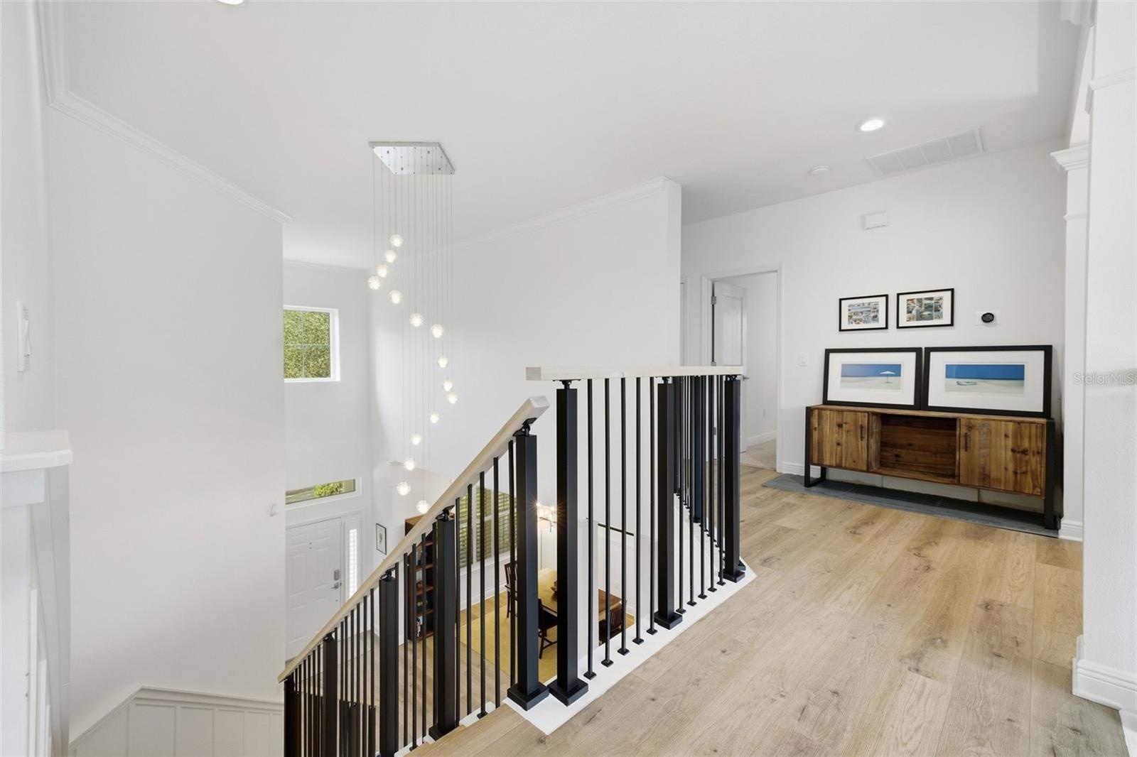 Nothing cramped about this second floor landing area