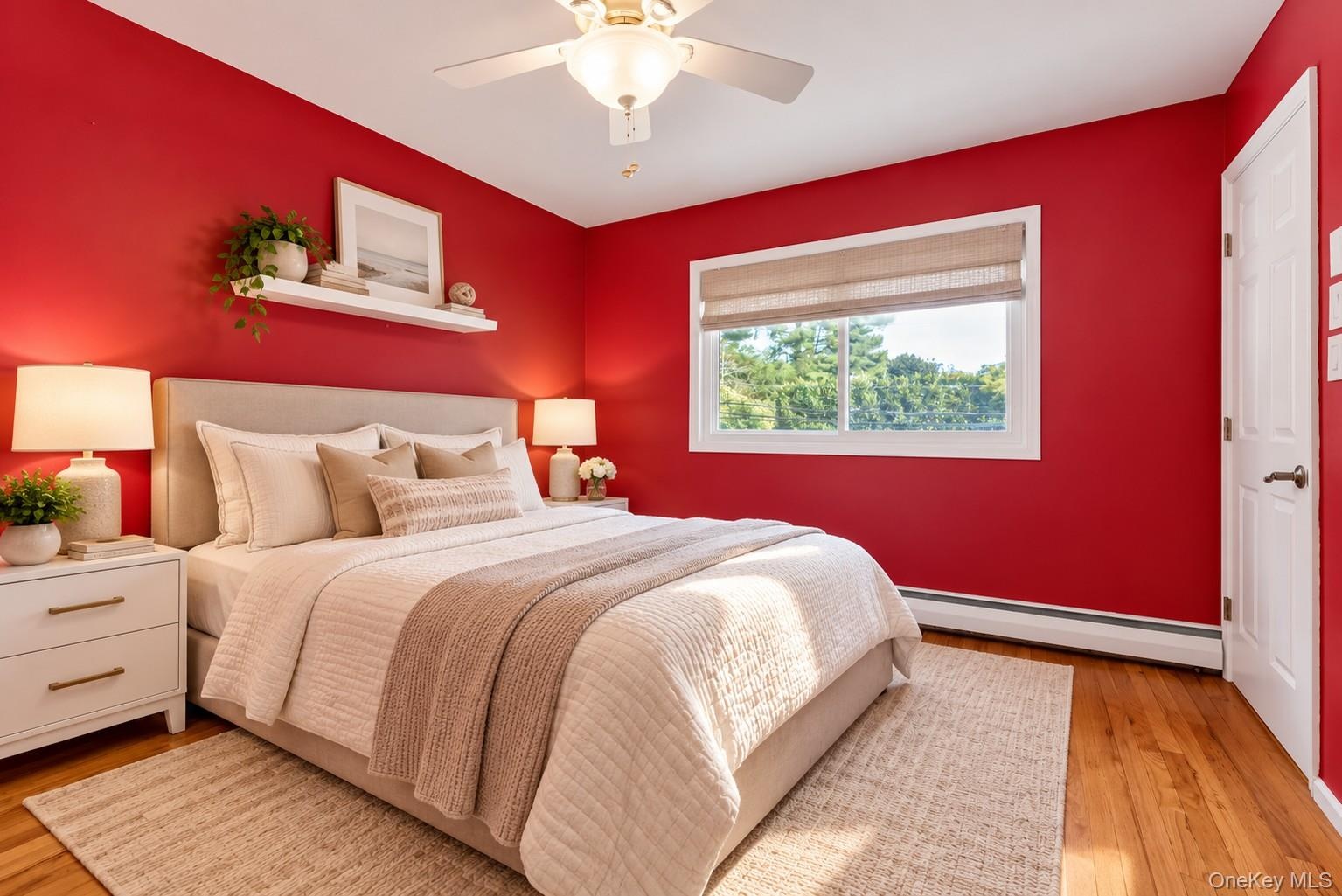 Bedroom virtually staged