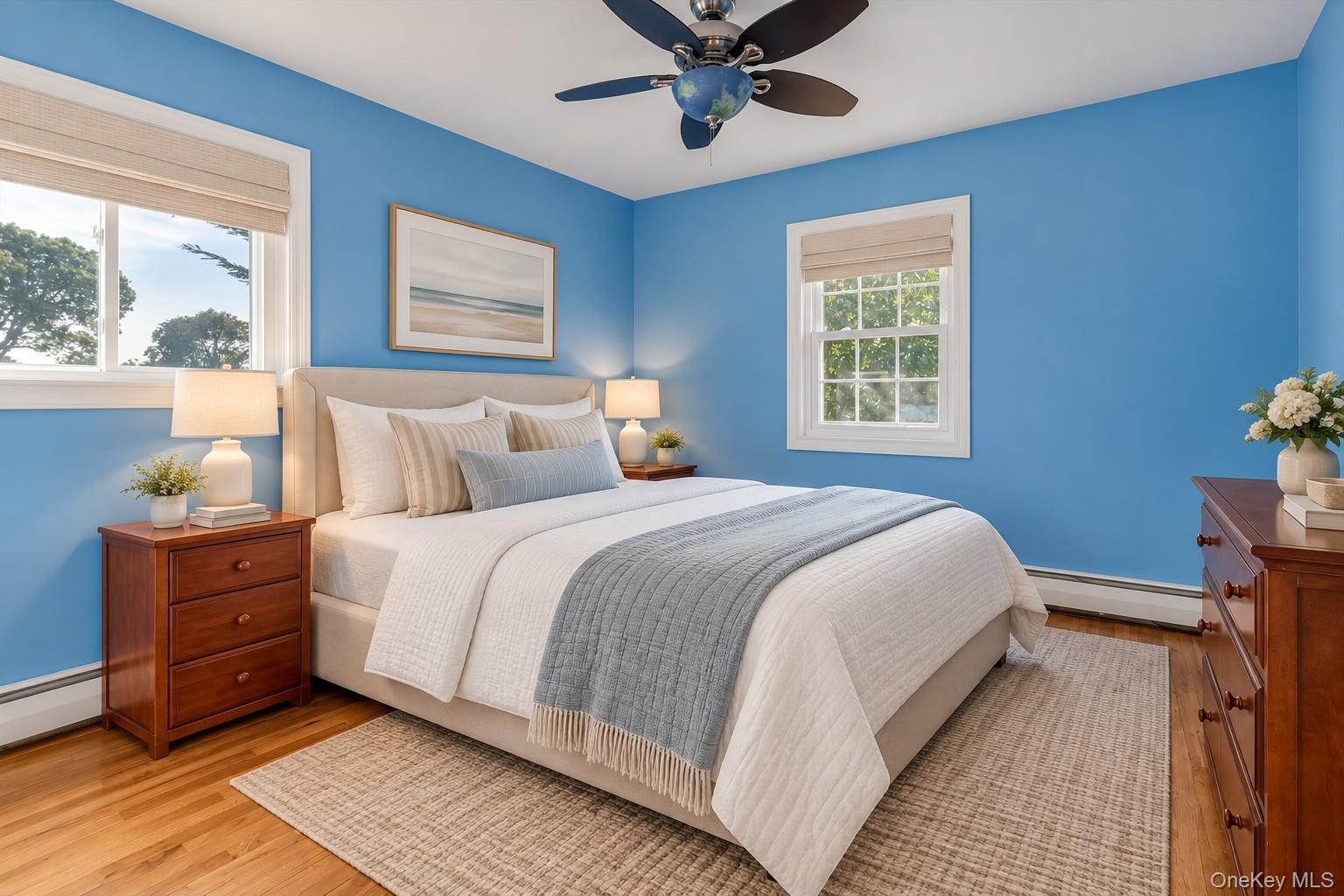 Bedroom virtually staged