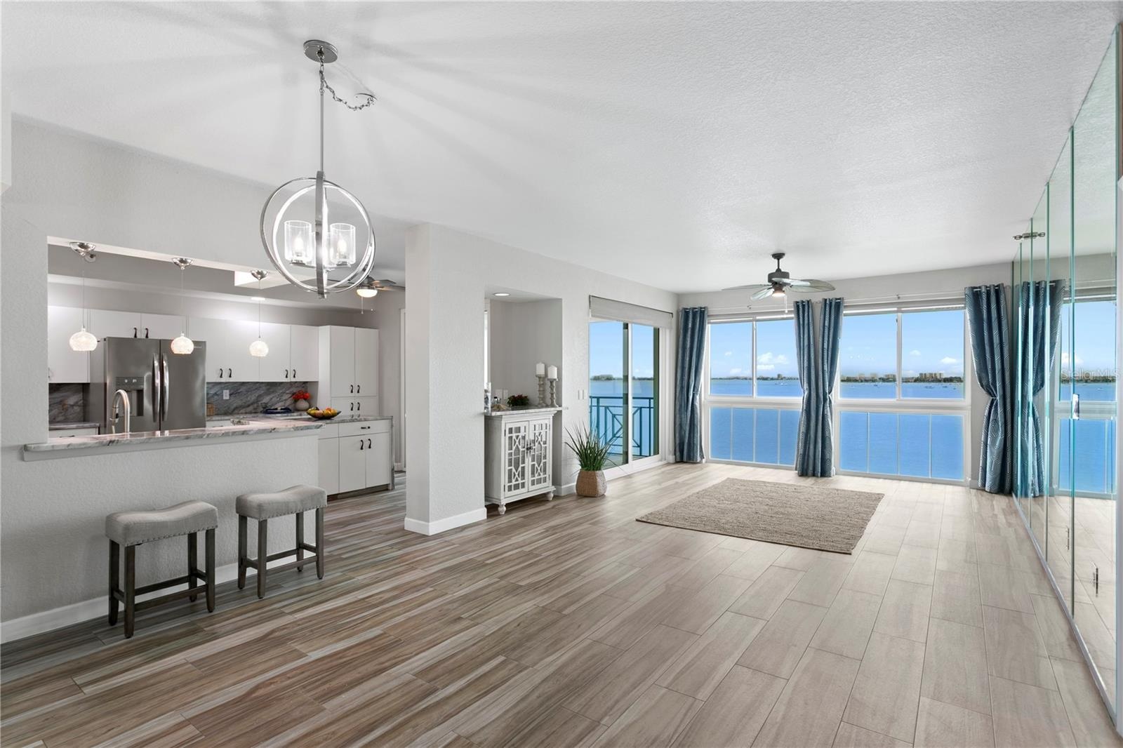 Living Area looking at Boca Ciera Bay