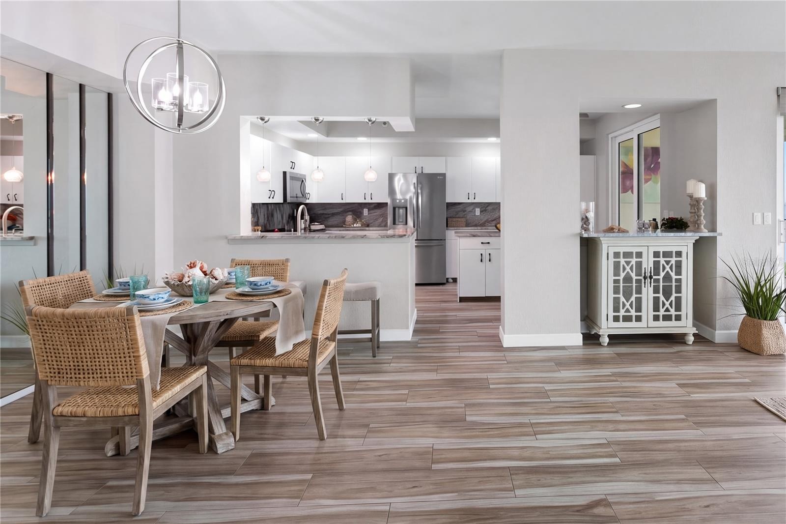 Staged Dining Area