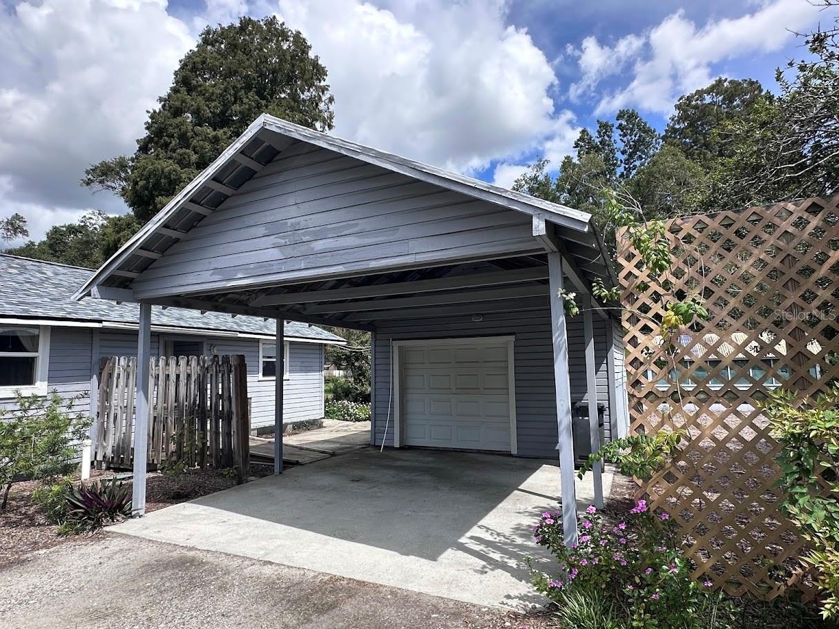 Detached Garage and Carport
