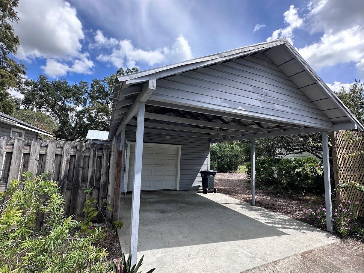 Detached Garage and Carport